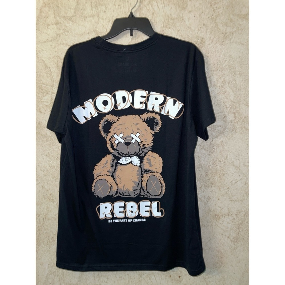 One Brand Black Graphic T-Shirt for Men “Modern Rebel”